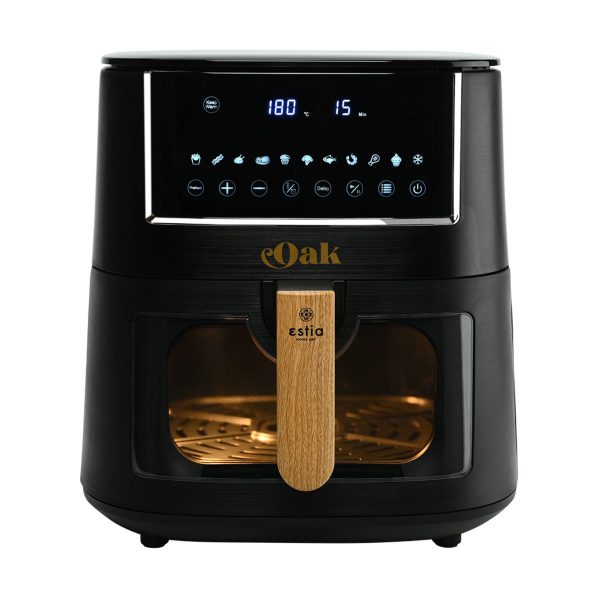 ESTIA ΦΡΙΤΕΖΑ ΑΕΡΟΣ OAK 1650w 7.2lt ME ΨΗΦΙΑΚΗ ΟΘΟΝΗ & 11 ΠΡΟΓΡΑΜΜΑΤΑ ΜΑΓΕΙΡΕΜΑΤΟΣ