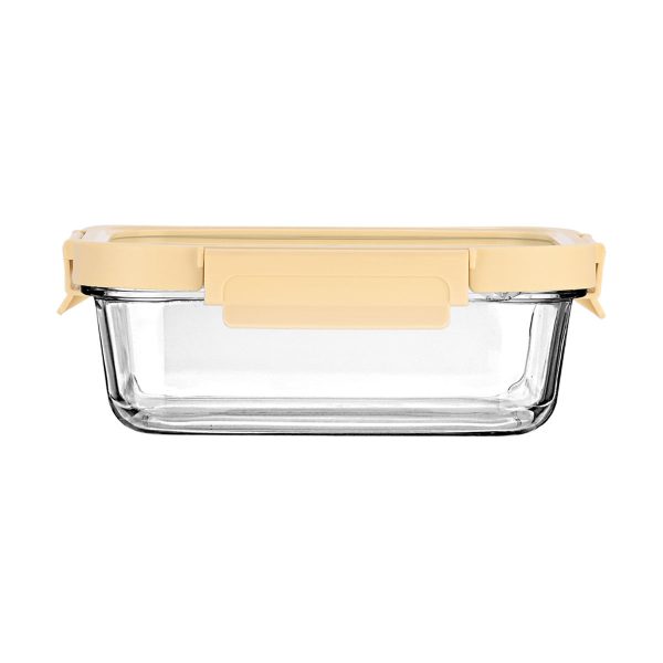 ESTIA ΦΑΓΗΤΟΔΟΧΕΙΟ CLICK&SEAL ΓΥΑΛΙΝΟ 1050ml 21.6x16.5x7.4cm ΜΕ ΚΑΠΑΚΙ ΠΛΑΣΤΙΚΟ IVORY