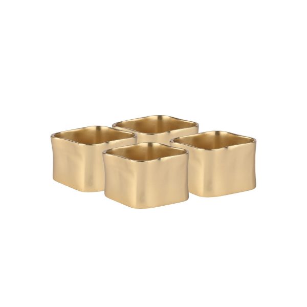 ESTIA ΚΡΙΚΟΙ ΠΕΤΣΕΤΑΣ ΜΕΤΑΛΛΙΚΟΙ ΧΡΥΣΟΙ 4,5x3cm ΣΕΤ 4ΤΕΜ.