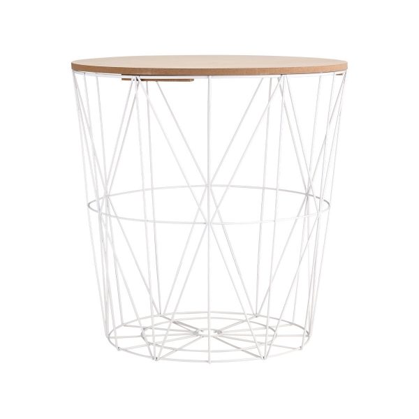 ΒΟΗΘΗΤΙΚΟ ΤΡΑΠΕΖΑΚΙ ΜΕ ΑΠΟΘΗΚΕΥΤΙΚΟ ΧΩΡΟ ΛΕΥΚΟ