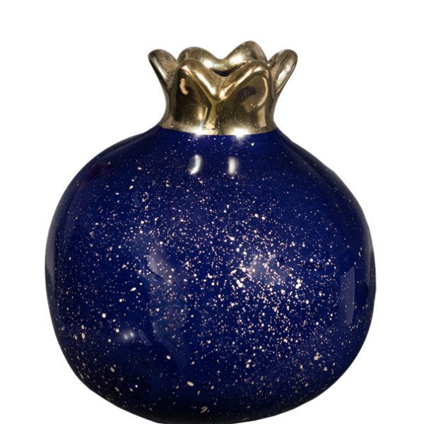 ΔΙΑΚΟΣΜΗΤΙΚΟ ΚΕΡΑΜΙΚΟ ΡΟΔΙ ΜΠΛΕ ΜΕ ΧΡΥΣΕΣ ΤΕΛΙΤΣΕΣ 13ΕΚ