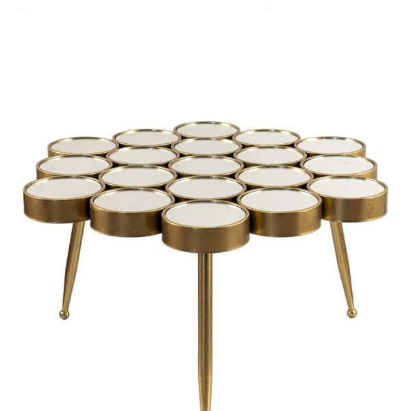 ΤΡΑΠΕΖΙ ΣΑΛΟΝΙΟΥ ΜΕΤΑΛΛΙΚΟ ΜΕ ΚΑΘΡΕΠΤΑΚΙΑ 83Χ46ΕΚ