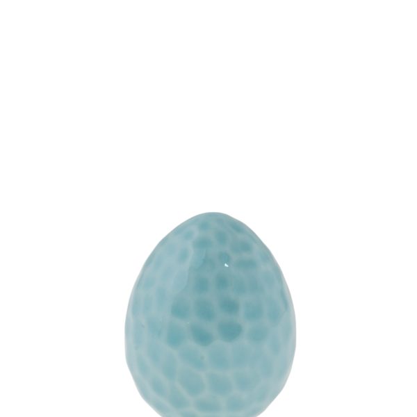 ΠΑΣΧΑΛΙΝΟ ΔΙΑΚΟΣΜΗΤΙΚΟ ΚΕΡΑΜΙΚΟ ΑΥΓΟ ΜΠΛΕ.6,7Χ6,7Χ8,3ΕΚ