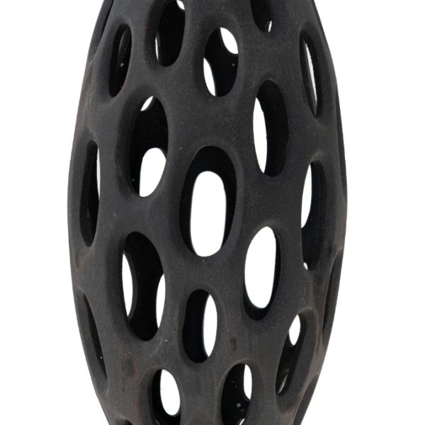 ΔΙΑΚΟΣΜΗΤΙΚΟ ΒΑΖΟ ΚΕΡΑΜΙΚΟ ΜΑΤ ΓΚΡΙ ΜΕ ΤΡΥΠΕΣ 20Χ20Χ41ΕΚ