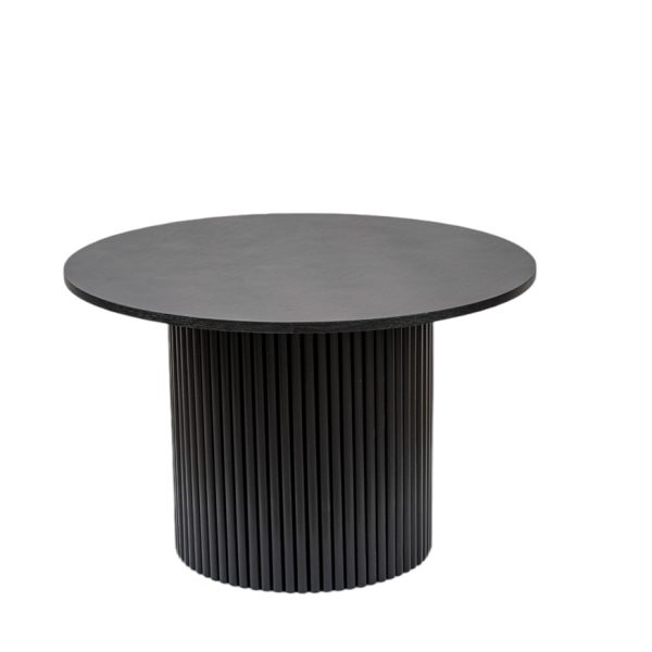 ΤΡΑΠΕΖΙ ΣΤΡΟΓΓΥΛΟ ΜΑΥΡΟ 70Χ45 ΥΨΟΣ ΕΚ