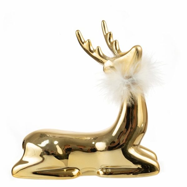 ΚΕΡΑΜΙΚΟΣ ΤΑΡΑΝΔΟΣ ΧΡΥΣΟΣ ΜΕ ΛΕΥΚΟ ΠΟΥΠΟΥΛΟ 16Χ15,5Χ5ΕΚ