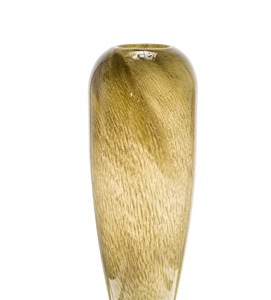 ΔΙΑΚΟΣΜΗΤΙΚΟ ΒΑΖΟ ΧΕΙΡΟΠΟΙΗΤΟ ΦΥΣΙΤΟ ΓΥΑΛΙ ΜΕ ΠΡΑΣΙΝΟ ΣΧΕΔΙΟ 17Χ17Χ45ΕΚ