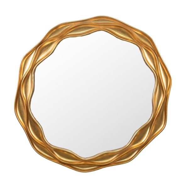 MDF ΚΑΘΡΕΠΤΗΣ ΣΤΡΟΓΓΥΛΟΣ ΧΡΥΣΟΣ ΜΕΓΕΘΟΣ ΜΕ ΚΟΡΝΙΖΑ 81,6Χ81,6Χ3,5ΕΚ