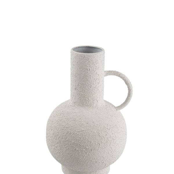 ΜΕΤΑΛΛΙΚΟ ΒΑΖΟ ΜΕ ΧΕΡΟΥΛΙ ΛΕΥΚΟ 19,5Χ18,5Χ28ΕΚ