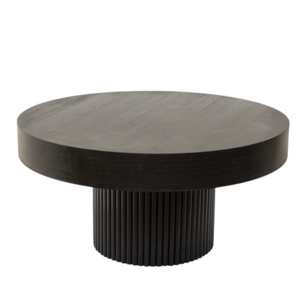 ΤΡΑΠΕΖΙ ΣΤΡΟΓΓΥΛΟ ΜΑΥΡΟ ΚΑΦΕ 80Χ42ΕΚ