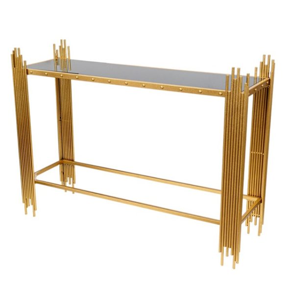 ΜΕΤΑΛΛΙΚΗ ΚΟΝΣΟΛΑ ΧΡΥΣΗ ΜΕ ΜΑΥΡΟ ΤΖΑΜΙ ΘΕΛΕΙ ΣΥΝΑΡΜΟΛΟΓΗΣΗ  108,5Χ32,5Χ80ΕΚ