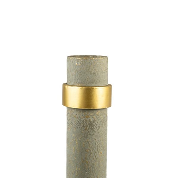 ΜΕΤΑΛΛΙΚΟ ΒΑΖΟ ΓΚΡΙ ΧΡΥΣΟ  ΜΕ ΧΡΥΣΟ ΔΑΧΤΥΛΙΔΙ 12Χ35ΕΚ