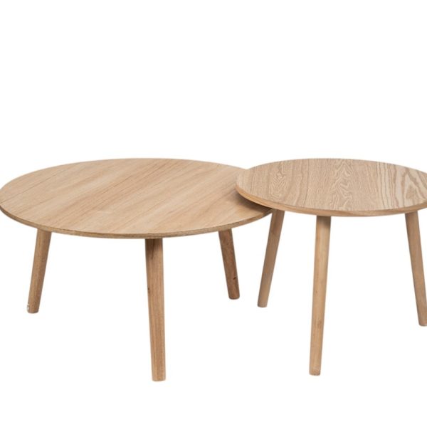 ΤΡΑΠΕΖΑΚΙ ΣΤΡΟΓΓΥΛΟ ΦΥΣΙΚΟ ΧΡΩΜΑ ΞΥΛΟΥ 70Χ42ΕΚ