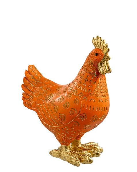 ΠΟΛΥΕΣΤΕΡΙΚΟΣ ΚΟΚΟΡΑΣ ΠΟΡΤΟΚΑΛΙ ΜΕ ΧΡΥΣΟ 14.5x9x18.5CM