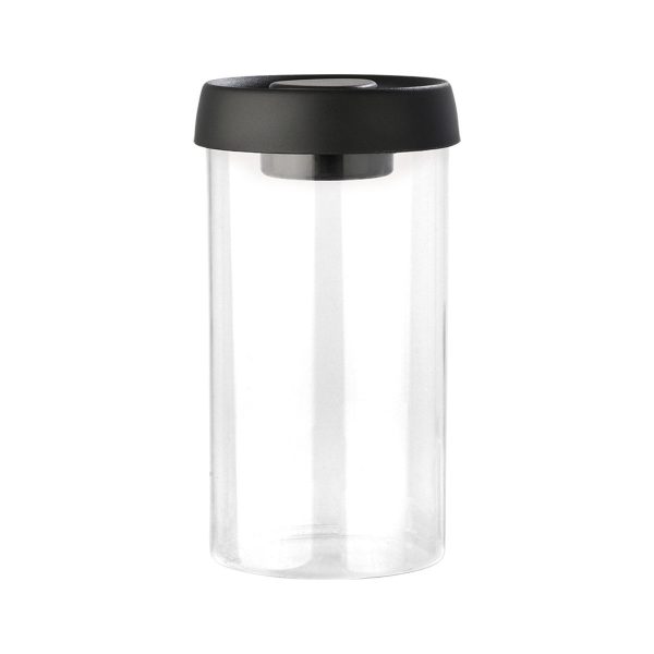 ESTIA ΔΟΧΕΙΟ ΑΠΟΘΗΚΕΥΣΗΣ ΚΕΝΟΥ ΑΕΡΟΣ ΓΥΑΛΙΝΟ 900ml ΜΕ ΚΑΠΑΚΙ ΜΑΥΡΟ