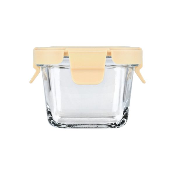 ESTIA ΦΑΓΗΤΟΔΟΧΕΙΟ CLICK&SEAL ΓΥΑΛΙΝΟ 160ml 9.2x9.2x6.3cm ΜΕ ΚΑΠΑΚΙ ΠΛΑΣΤΙΚΟ IVORY