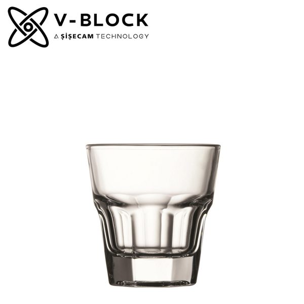 DIS. V-BLOCK CASABLANCA TEMPERED JUICE 140CC 7.6CM P/1728 GB6.OB24…