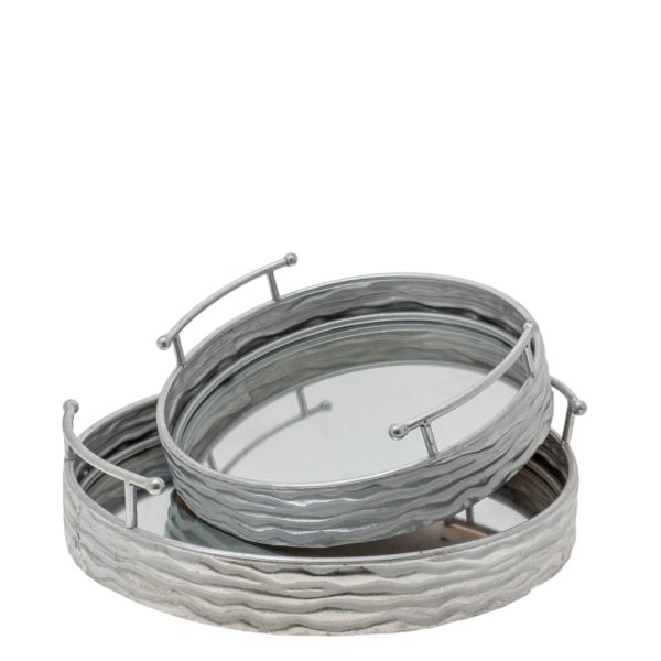 ΣΕΤ ΔΥΟ ΔΙΣΚΟΙ ΜΕΤΑΛΛΙΚΟΙ ΣΤΡΟΓΓΥΛΟΙ ΑΣΗΜΟΙ ΣΦΥΡΙΛΑΤΟΙ.39Χ39Χ9,5ΕΚ ΚΑΙ 30,5Χ30,5Χ8,6ΕΚ