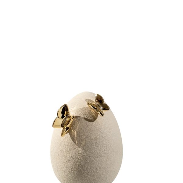 ΚΕΡΑΜΙΚΟ ΑΥΓΟ ΜΠΕΖ ΜΕ ΧΡΥΣΕΣ ΠΕΤΑΛΟΥΔΕΣ 8,5Χ8,5Χ11ΕΚ