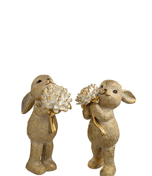 ΠΟΛΥΕΣΤΕΡΙΚΟ ΖΕΥΓΑΡΙ ΛΑΓΟΙ ΜΕ ΜΠΟΥΚΕΤΟ ΛΟΥΛΟΥΔΙΑ (ΤΙΜΗ ΤΕΜΑΧΙΟΥ)  12x6.5x18CM