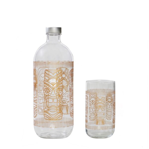 DIS. TIKI PARTY SET/5 BOTTLE 1100CC 4XGLASS 365CC P/128 GB1.OB4.