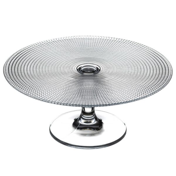 DIS. PATISSERIE FOOTED PLATE EMPOSSED H: 11,2 D: 28CM P/64 GB1.OB4