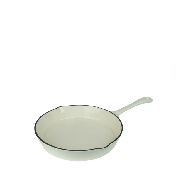 VOLCANO ΤΗΓΑΝΙ CAST-IRON ΛΕΥΚΟ ΜΕ ENAMEL 15ΕΚ.