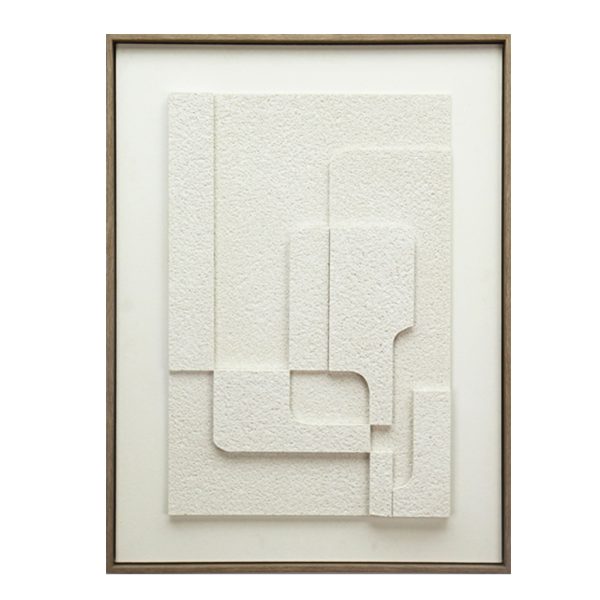 ΠΙΝΑΚΑΣ ΣΕ 3D ΚΑΜΒΑ ΛΕΥΚΟ PVC/MDF 60Χ80ΕΚ