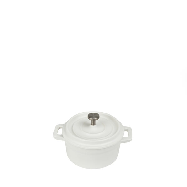 VOLCANO ΚΑΤΣΑΡΟΛΑΚΙ CAST-IRON ΛΕΥΚΟ ΜΕ ENAMEL 250ML 10ΕΚ.