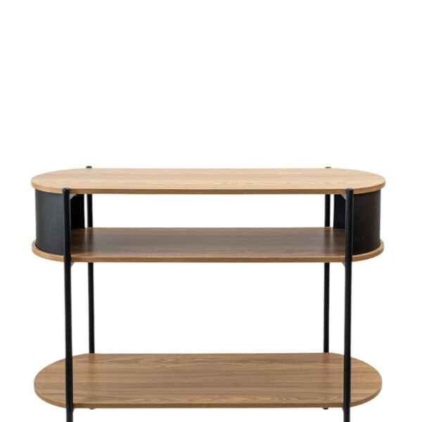 ΜΕΤΑΛΛΙΚΗ ΚΟΝΣΟΛΑ ΜΑΥΡΗ ΜΕ MDF PB 100X39X76EK