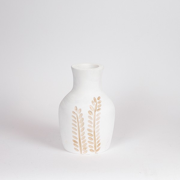 ΒΑΖΟ ΞΥΛΟ ΛΕΥΚΟ-ΦΥΣΙΚΟ 15x15x25cm