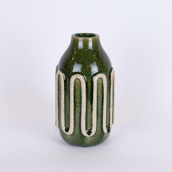 ΒΑΖΟ ΚΕΡΑΜΙΚΟ ΠΡΑΣΙΝΟ - ΜΠΕΖ 13x13x24cm