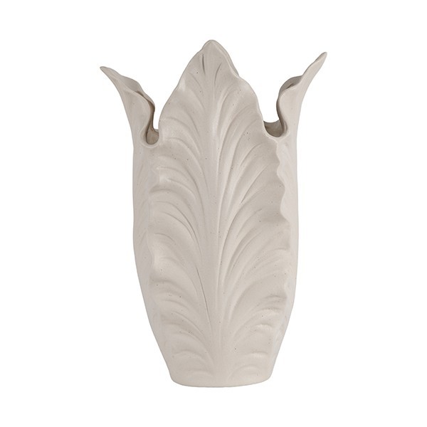 ΒΑΖΟ ΚΕΡΑΜΙΚΟ ΦΥΛΛΑ ΛΕΥΚΟ 15.3x11.3x27cm