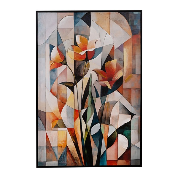 ΠΙΝΑΚΑΣ ΚΑΜΒΑΣ ΛΟΥΛΟΥΔΙΑ ΠΟΛΥΧΡΩΜΟΣ 62x3.5x92cm